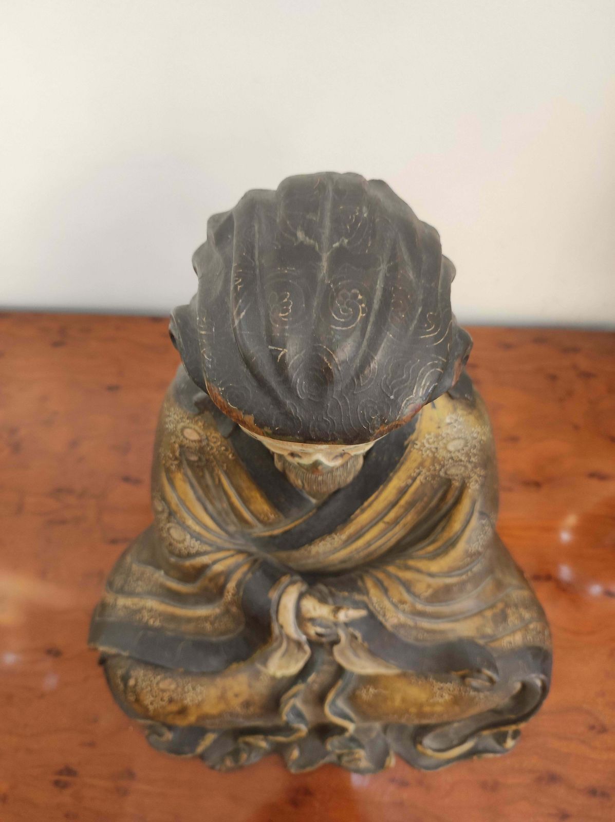photo for sale Japanese Old Man Statue, Tenmei Era, Dated 1781