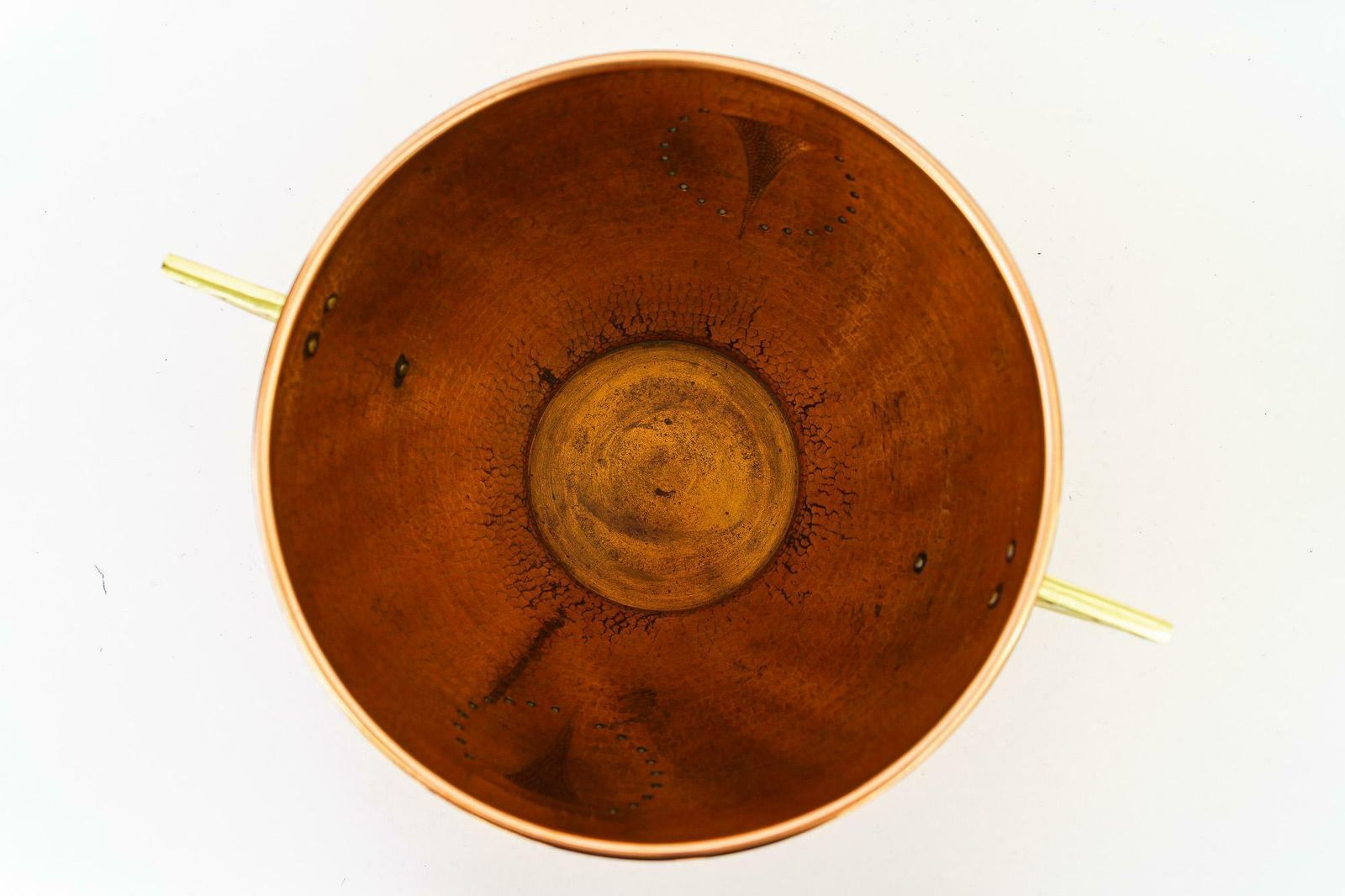 Art Deco Copper And Brass Palm Pott Vienna Around 1920s photo buy