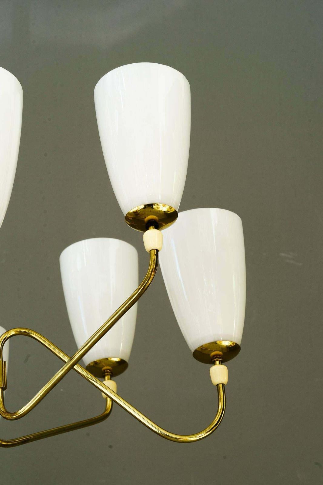 8 Light Rupert Nikoll Chandelier Vienna Around 1960s photo vintage