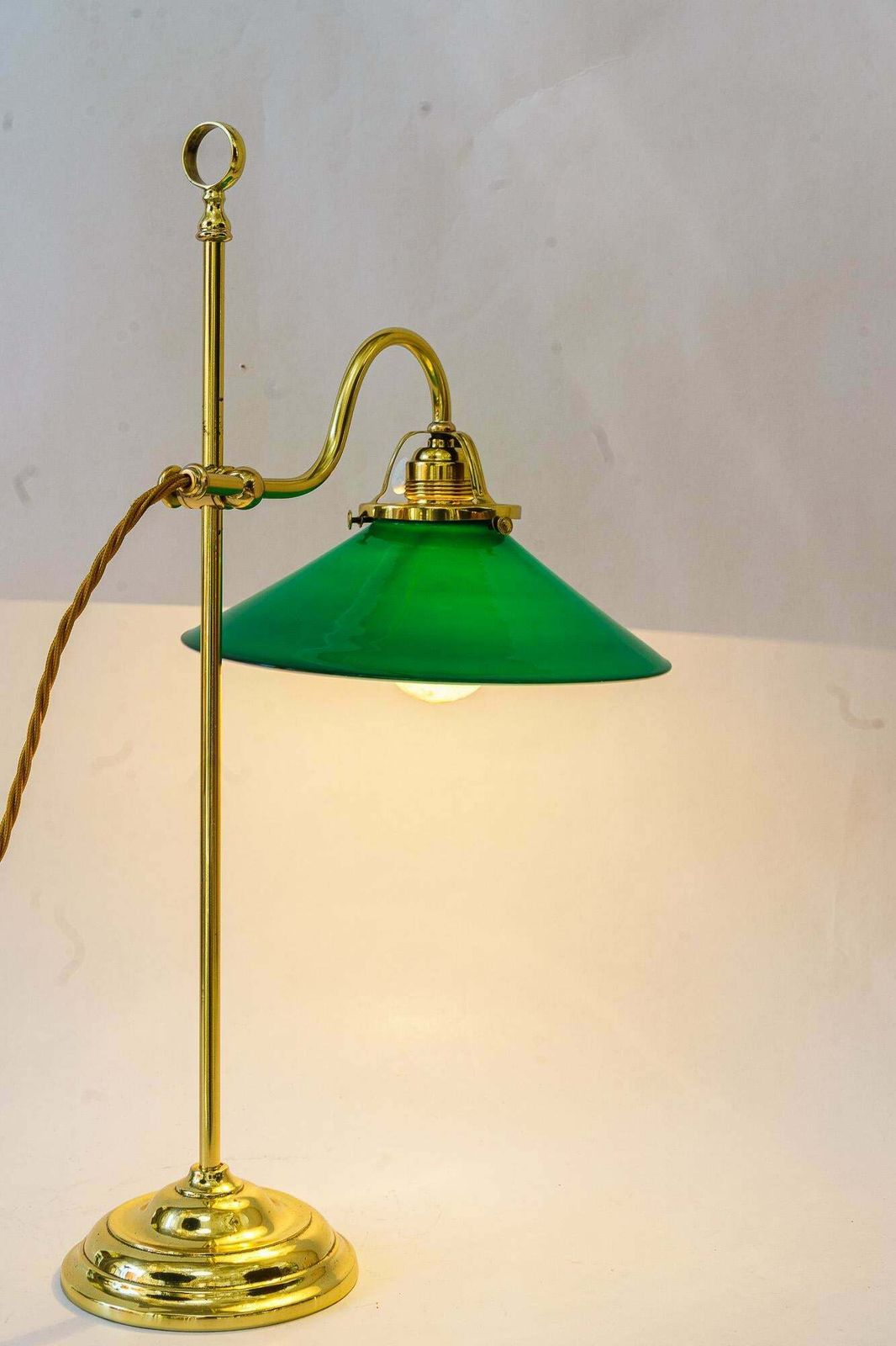 photo for sale Art Deco Condor Lamp With Original Antique Glass Shade Vienna Around 1920s