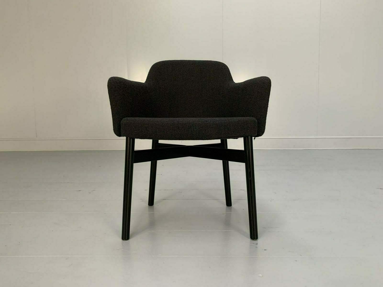 Suite Of 6 Knoll Studio “Krusin 016” Armchairs In Dark Boucle Wool photo Furniture