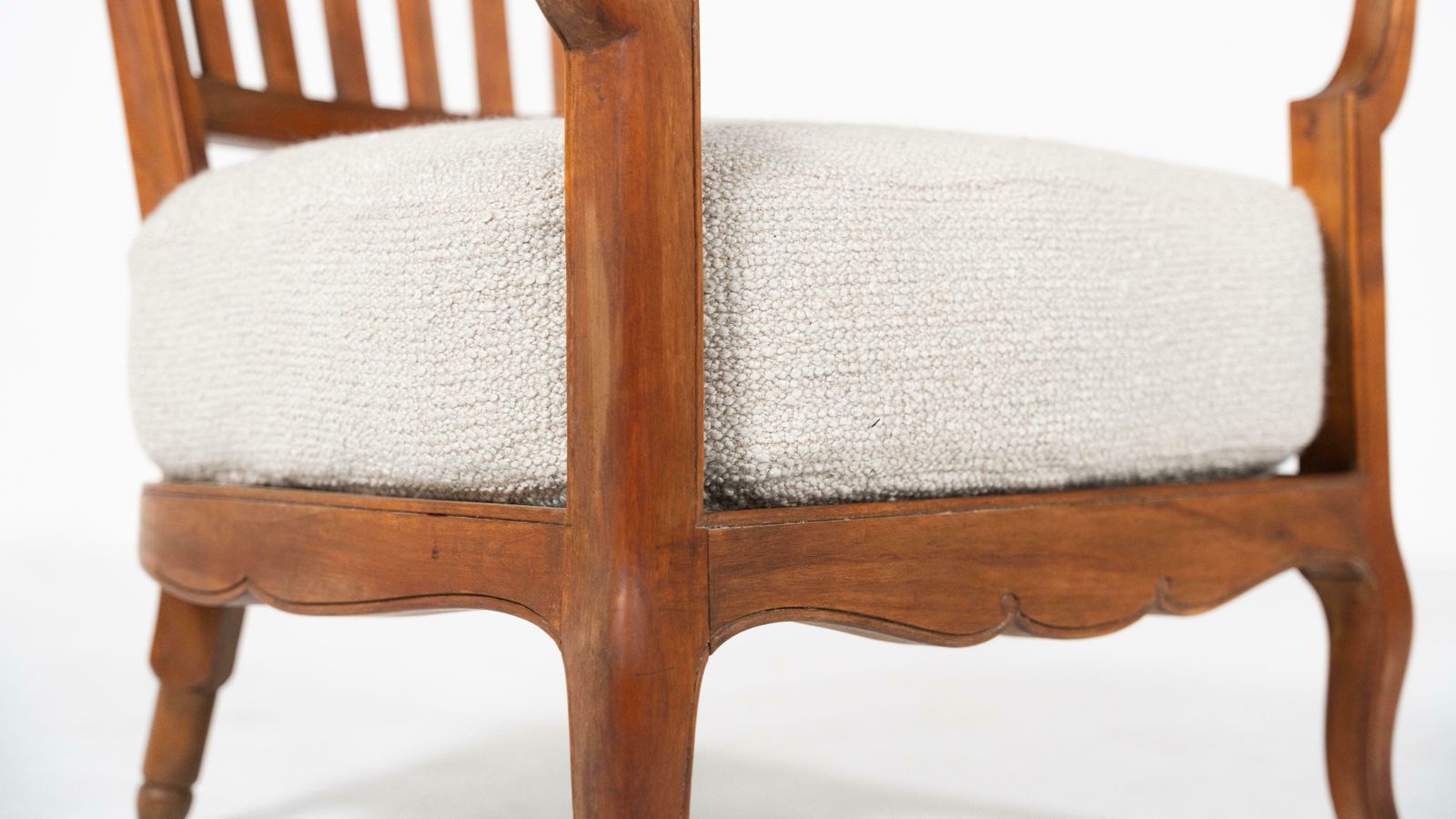 Pair Of Wooden And Fabric Armchairs, 1960s   New Upholstery photo vinterior