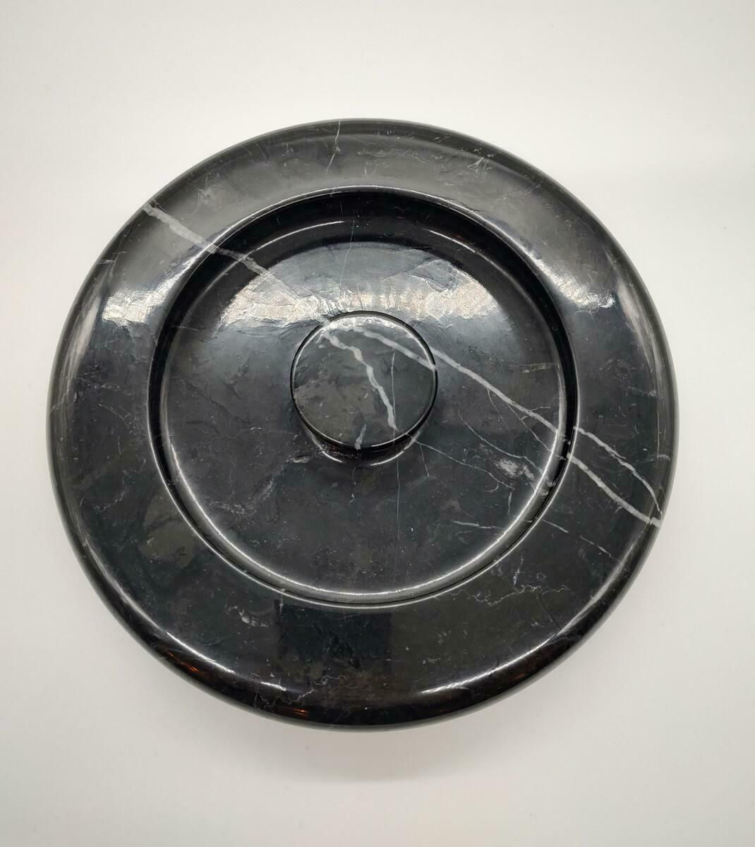 Black Marble Ashtray By Angelo Mangiarotti, Italy, 1970s photo 1898.0