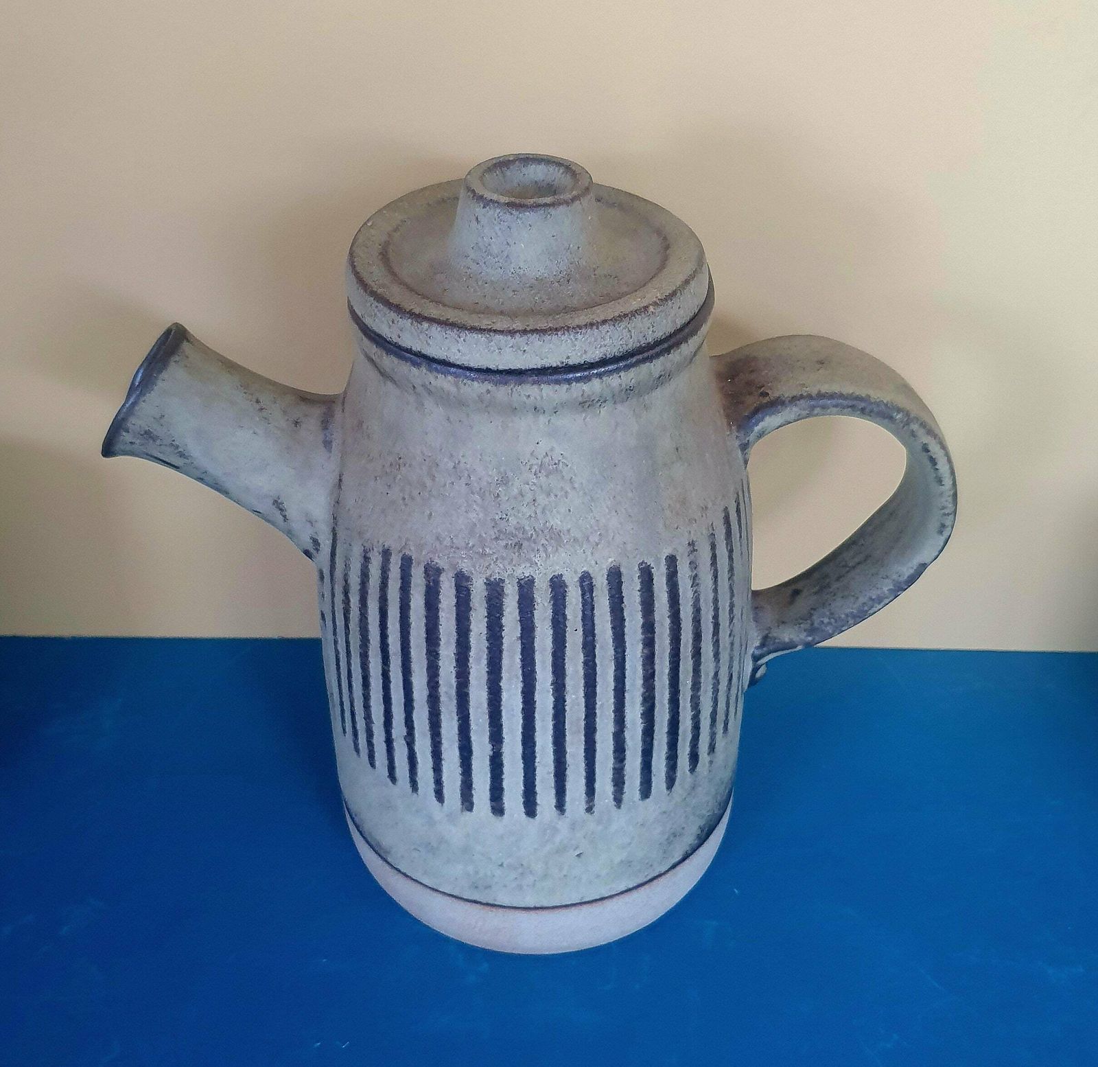 Vintage Tremar Pottery Teapot And 6 Mugs, Cornish Ceramics, 1970s photo 98.0