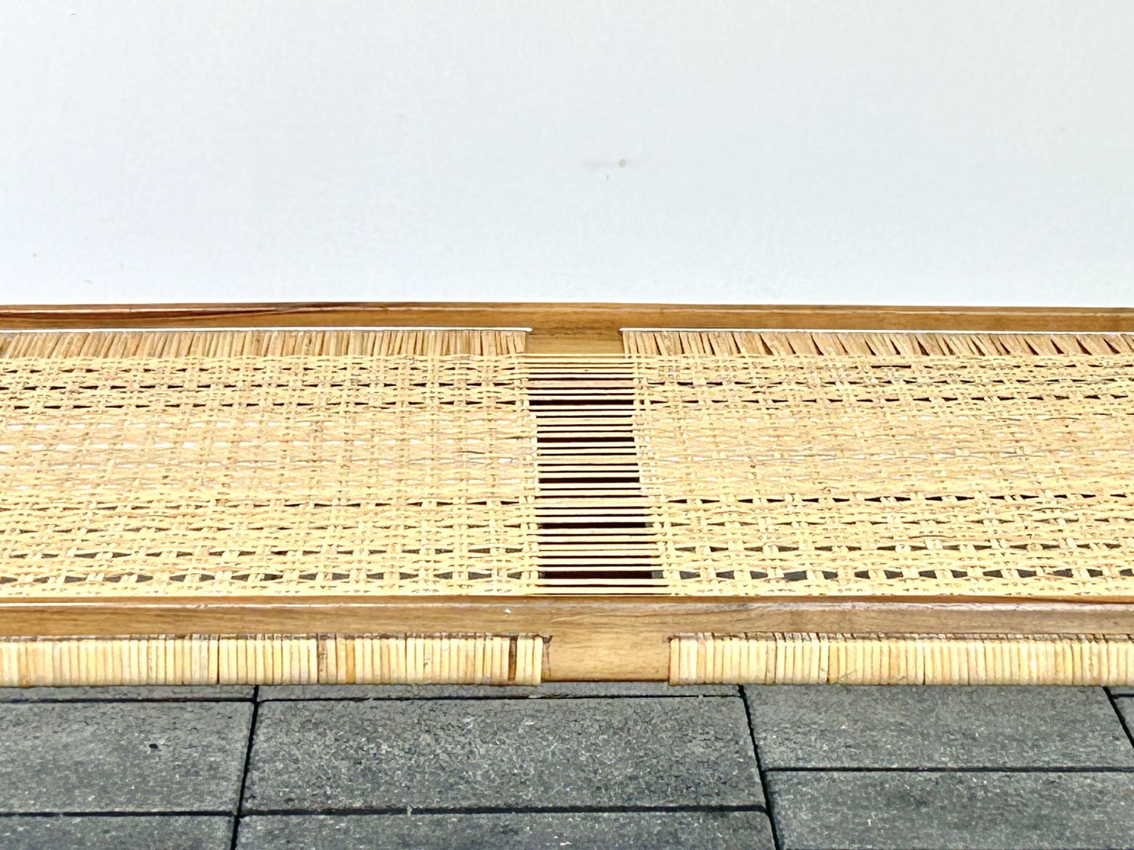 photo for sale Walnut And Cane Daybed Attributed To Ib Kofod Lasen Denmark 1950ies