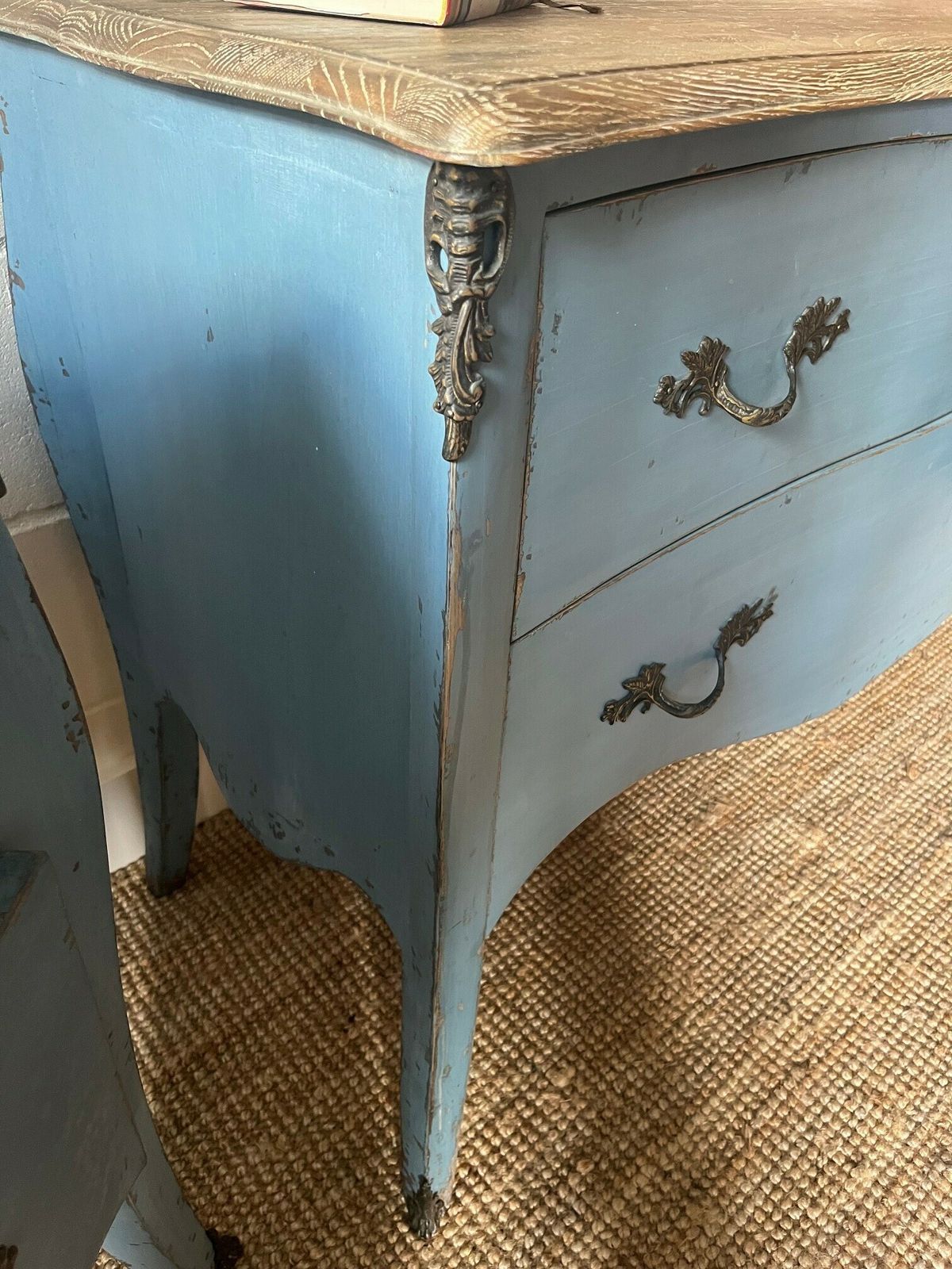 A Pair Of Swedish Blue Louis XV Style Chests Of Drawers photo for sale