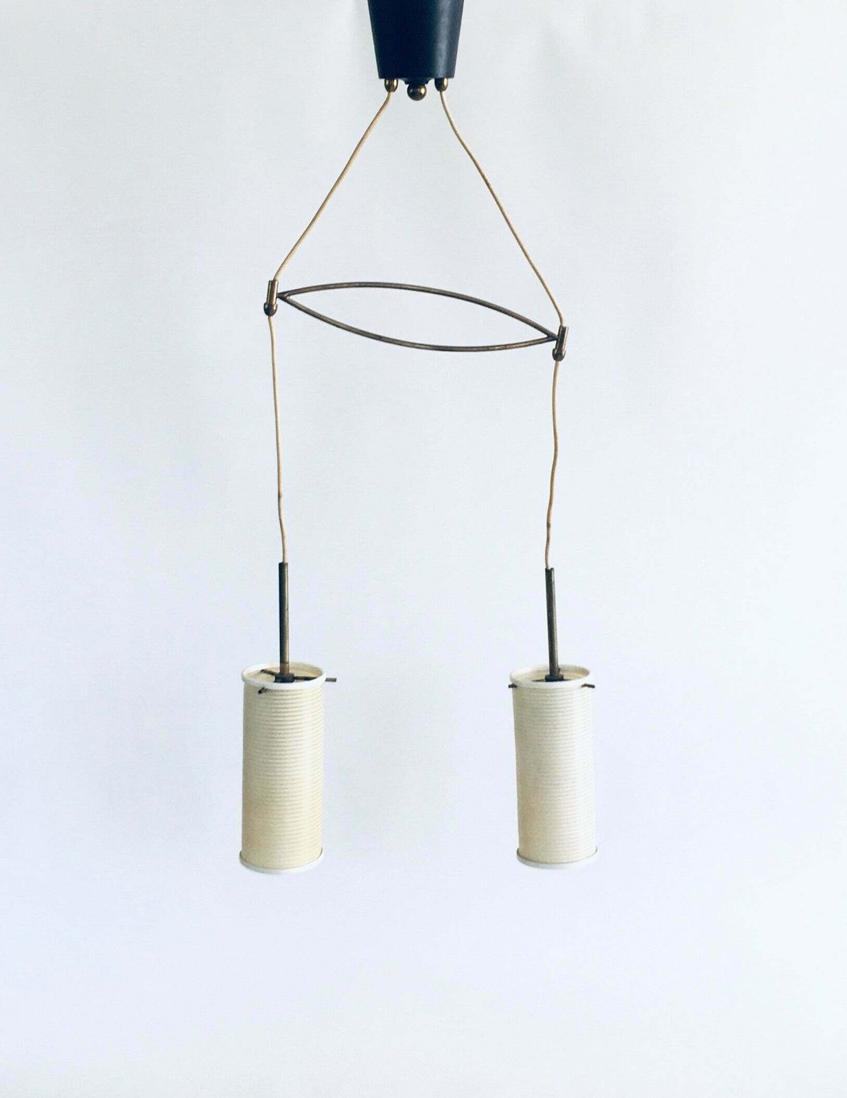 1950's Rotaflex Double Pendant Lamp
