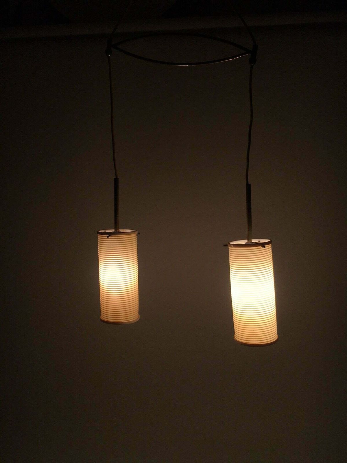 photo furniture Rotaflex Dubbele Hanglamp, Ca. Jaren 1950