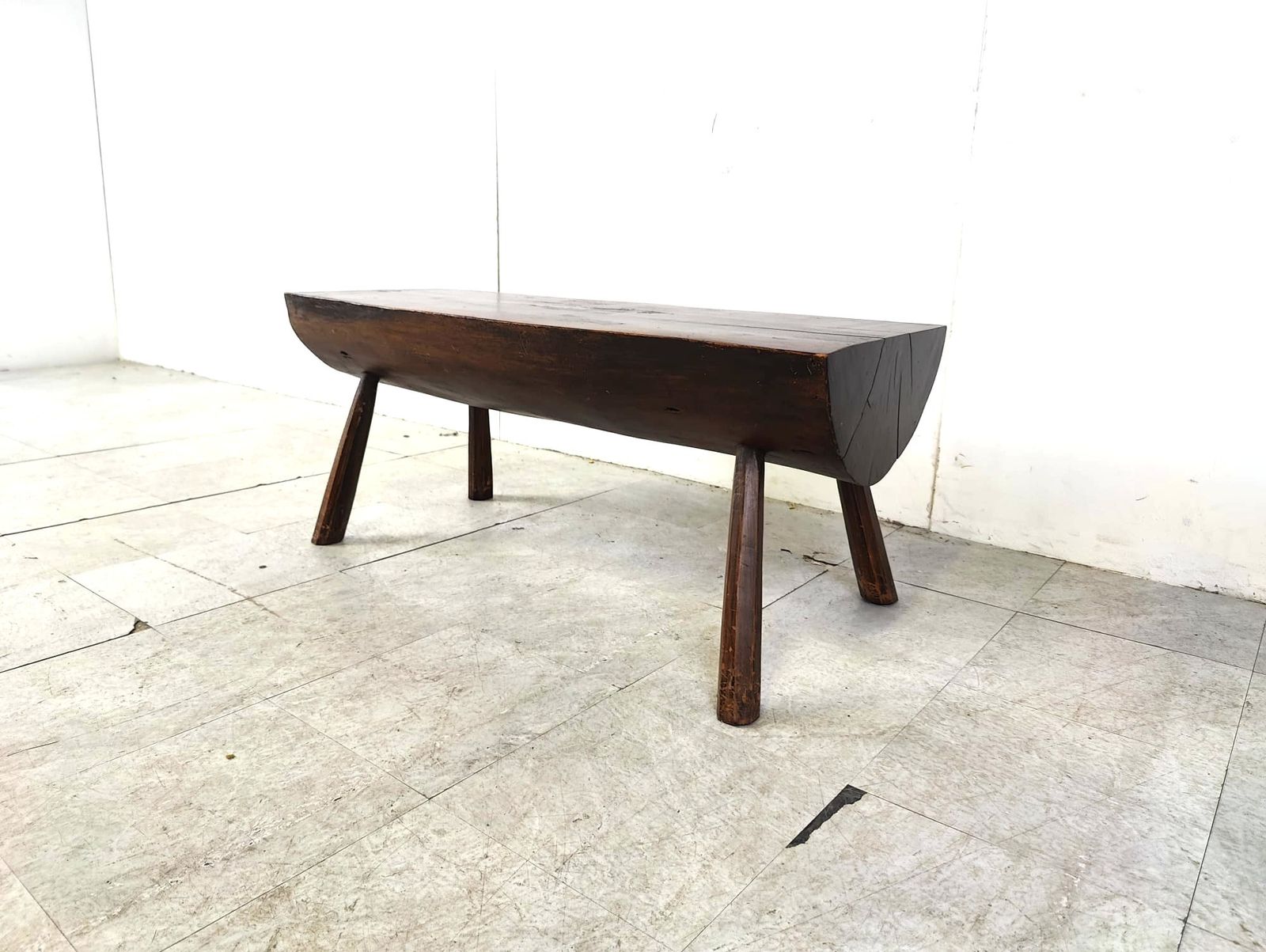 Solid Wooden Brutalist Coffee Table, 1960s photo 500.0