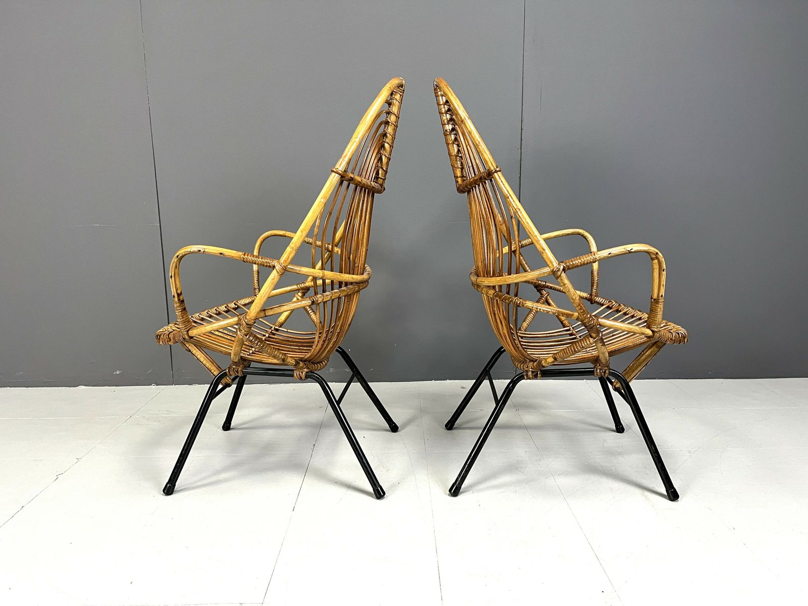 Pair Of Mid Century Chairs By Rohé Noordwolde, 1960's, Netherlands photo buy