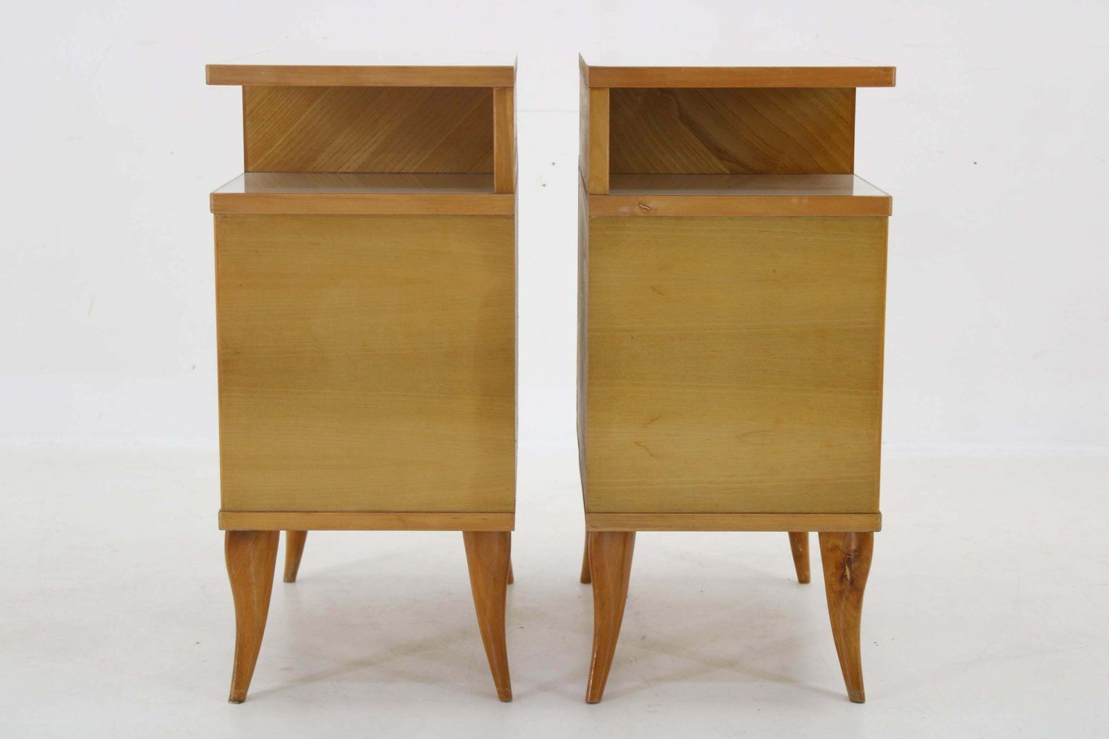 1960s Pair Of Nightstands In Ash Finish , Italy photo for sale