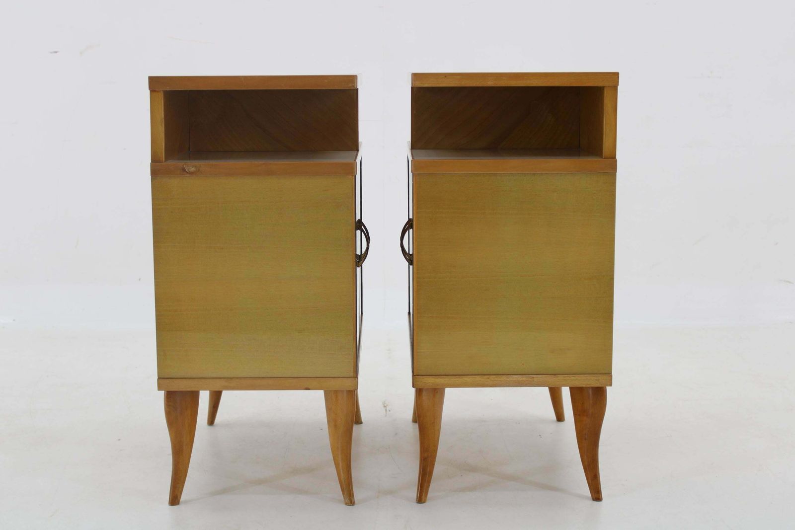1960s Pair Of Nightstands In Ash Finish , Italy photo 713.0
