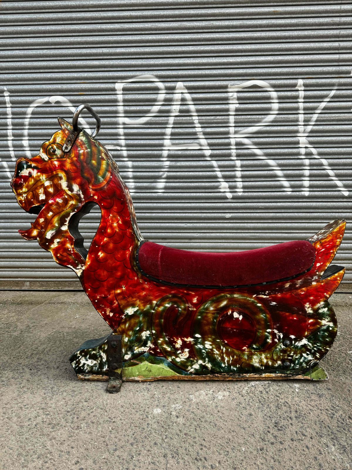 Early 1900s Fairground Art Carousel Dragon By Orton & Spooner photo vintage