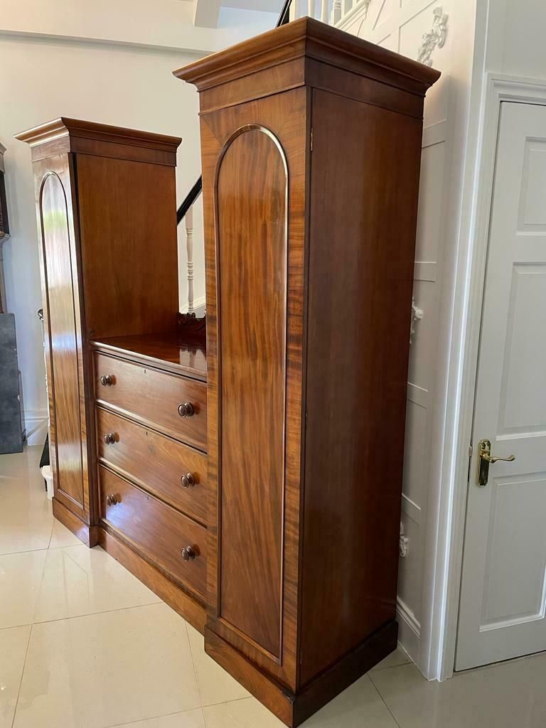 photo buy Large Unusual Antique 19th Century Quality Mahogany Wardrobe