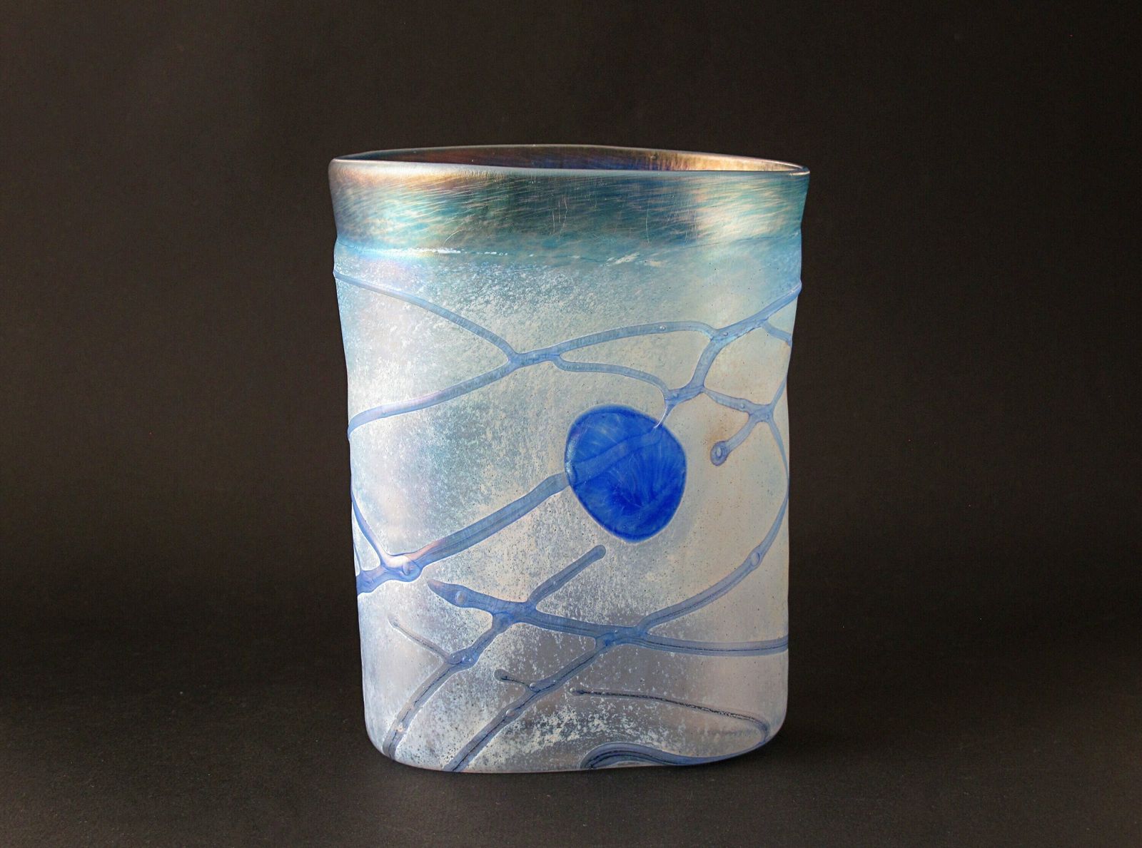 Bertil Vallien 'Galaxy Blue' Vase Designed For Kosta Boda Of Sweden photo 126.0