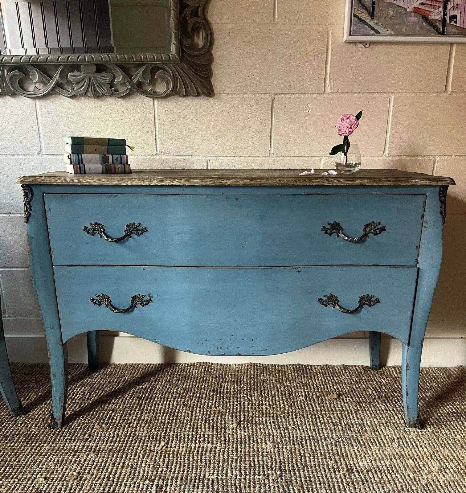 A Pair Of Swedish Blue Louis XV Style Chests Of Drawers photo furniture
