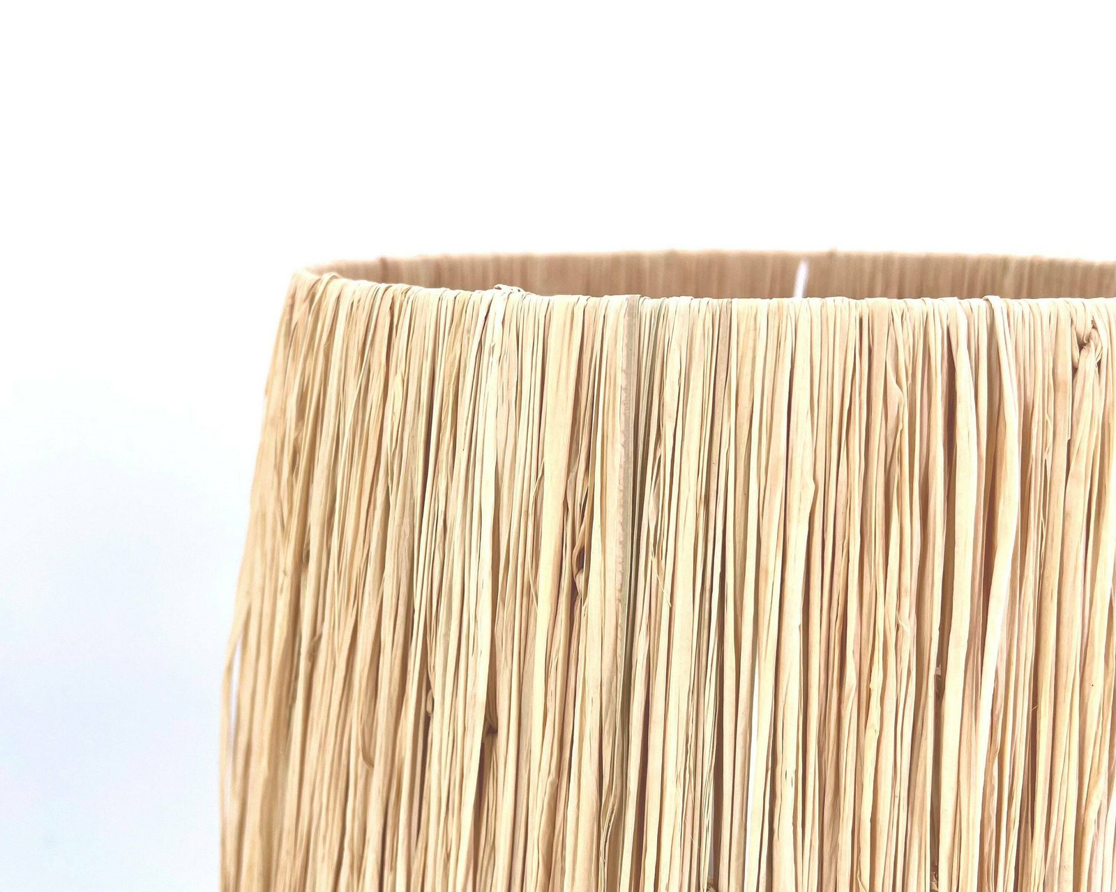 French Grey Ceramic Table Lamp With Raffia Shade, 1960s / Potter, Grey, Boho Chic, Folk, Country, Lighting, France photo buy