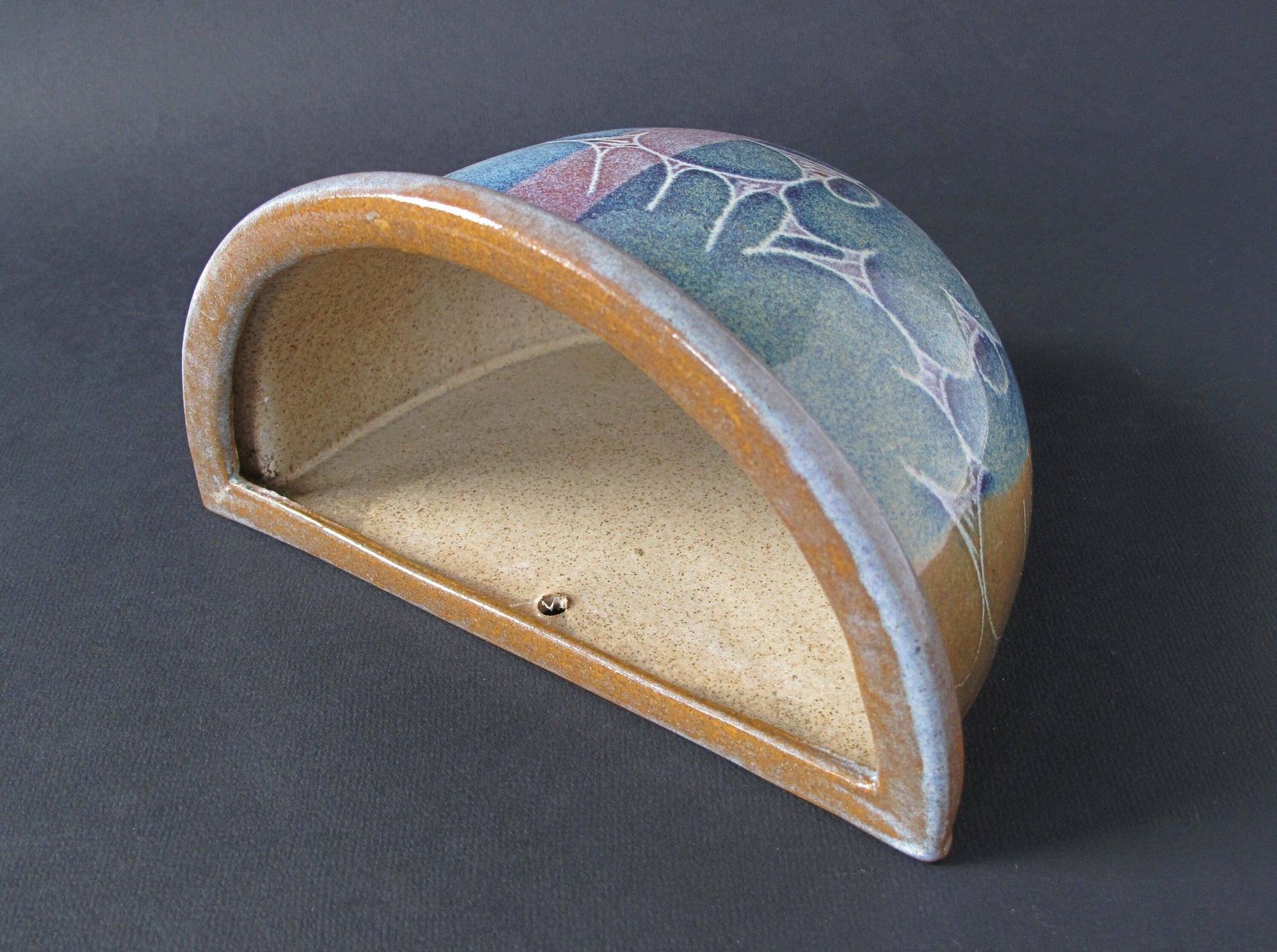 Diana Worthy Wall Pocket Planter Or Vase For Crich Pottery Crich Pottery Wall Pocket Planter Or Wall Pocket Vase By Diana Worthy photo for sale