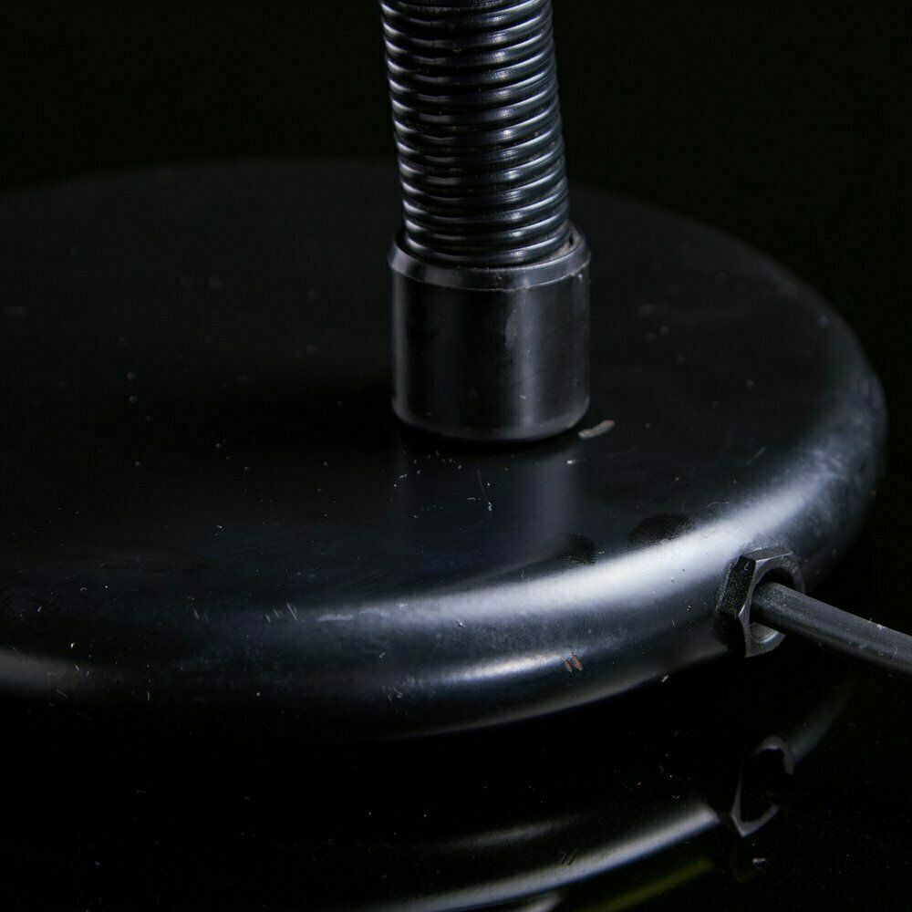 85.0 Matte Black Table Lamp With Spherical Hood 1980s photo