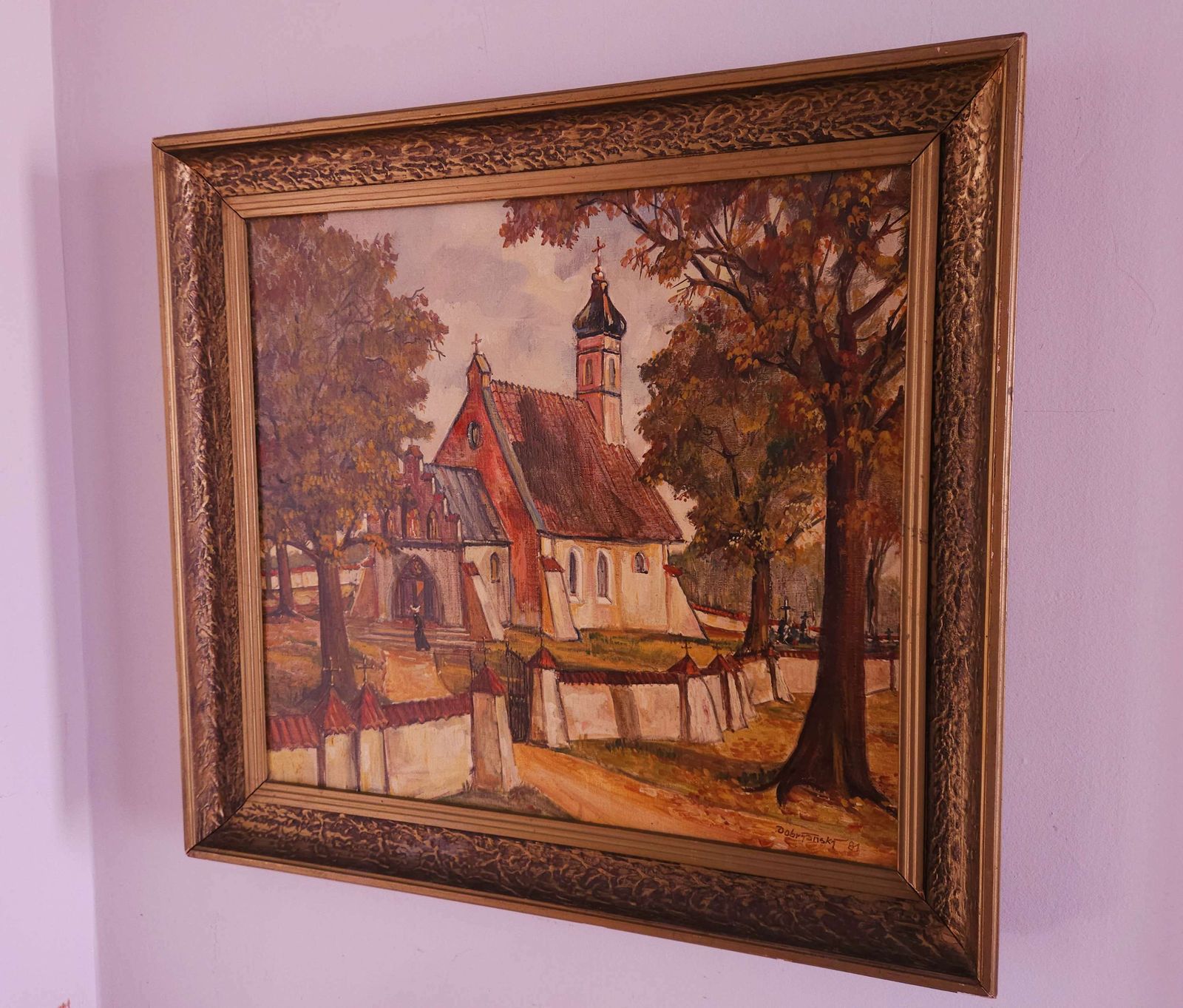 Large And Striking, Framed Oil On Canvas, Signed By Artist Dobryansky photo furniture