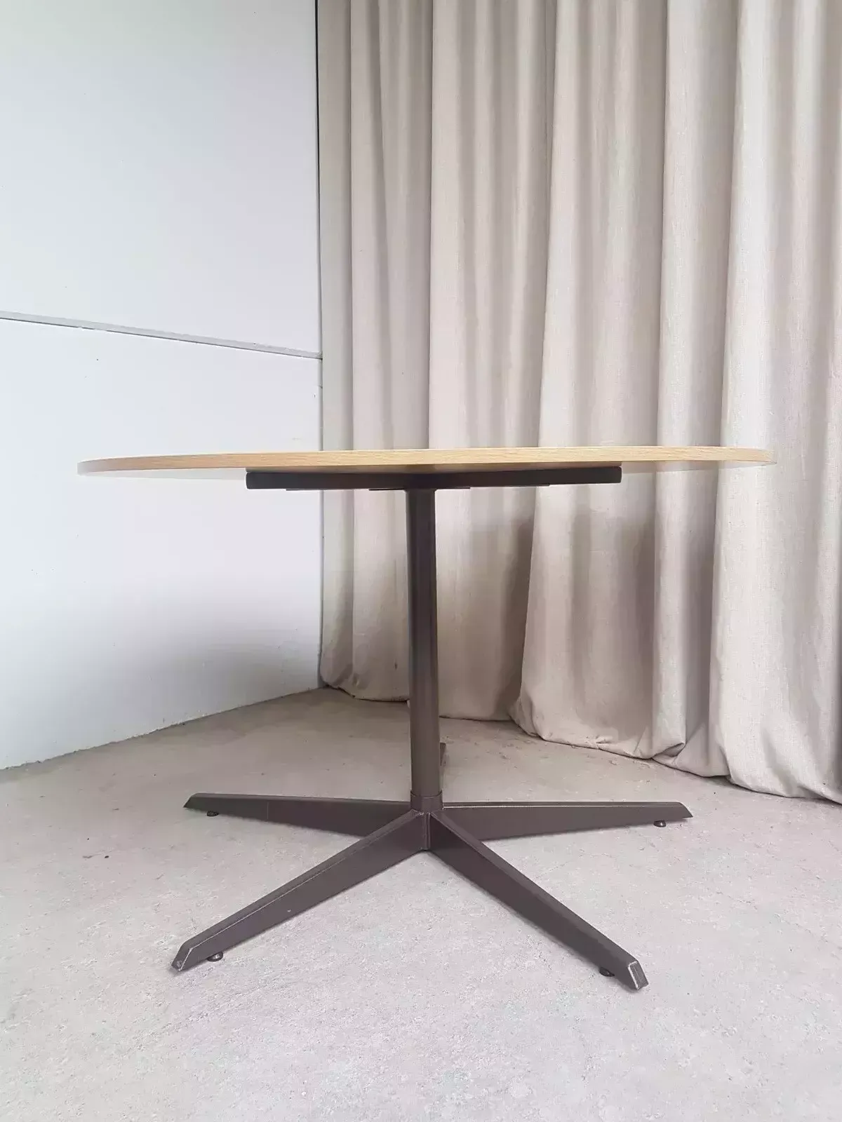 Vtg Mid Century Circular Melamine Modernist Dining Table Danish Retro R500 photo Furniture