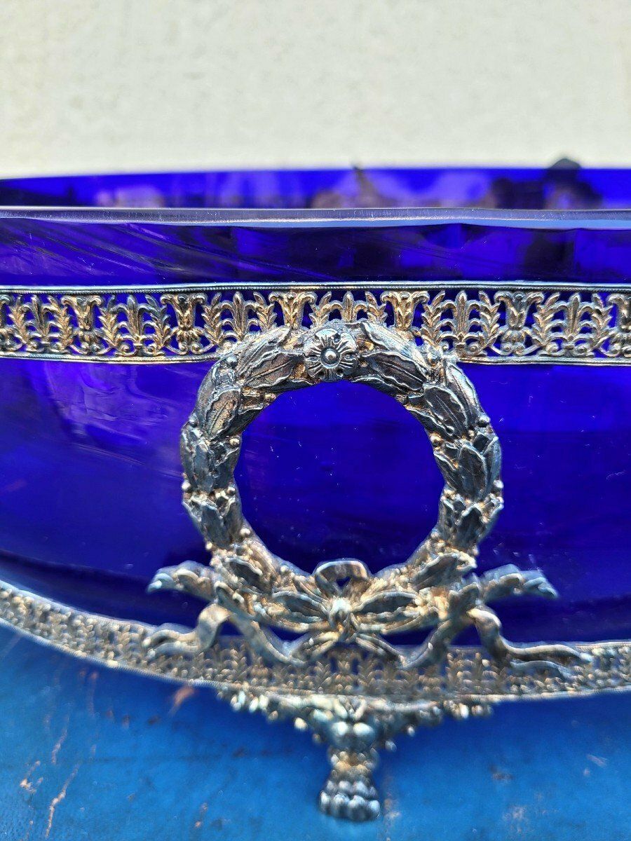 photo furniture Hercules And Omphale, Glass And Silverplated Metal Bowl , Late 19th Early 20th Century