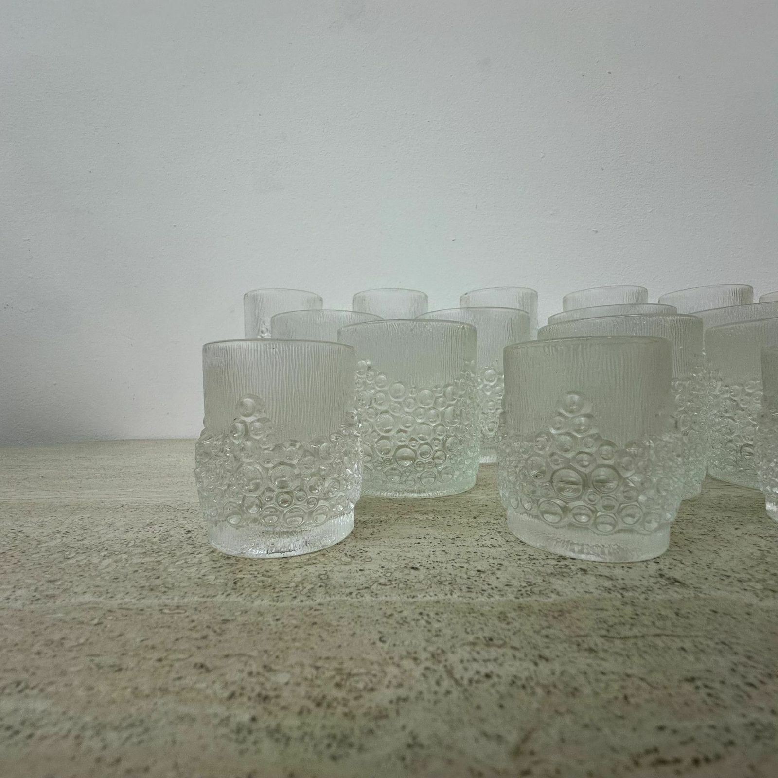 Set Vintage Drink Glasses Finnish Glass , 1970s photo vinterior