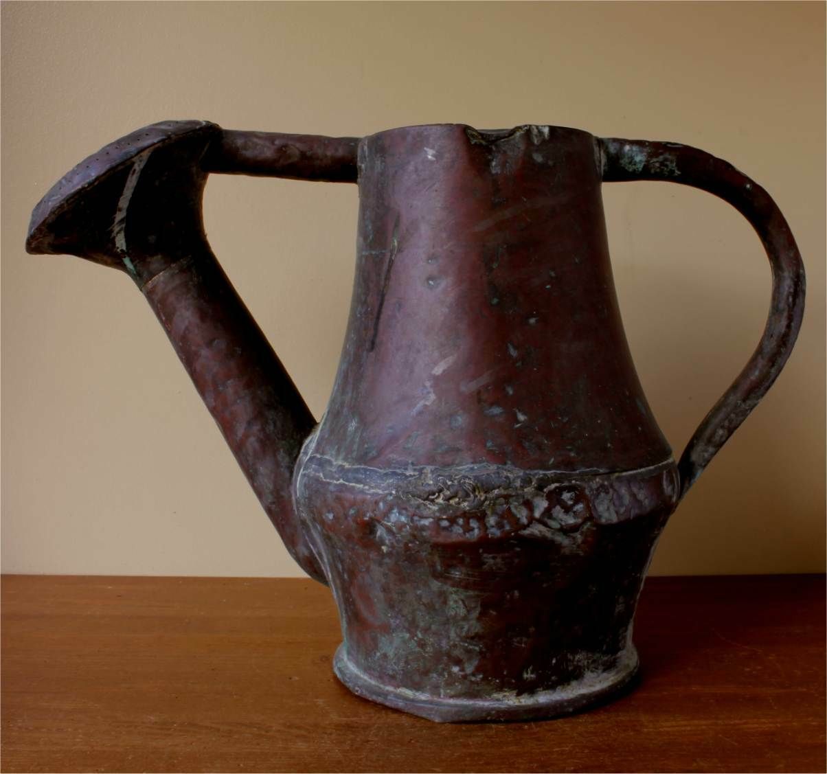 Beautiful Large Rose French Copper Arrosoir. Garden Watering Can. C1800. photo furniture
