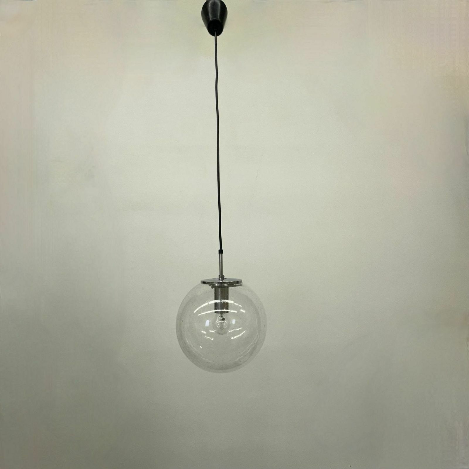 368.0 Large Limburg Glashütte Hanging Lamp Globe 1970s Germany photo