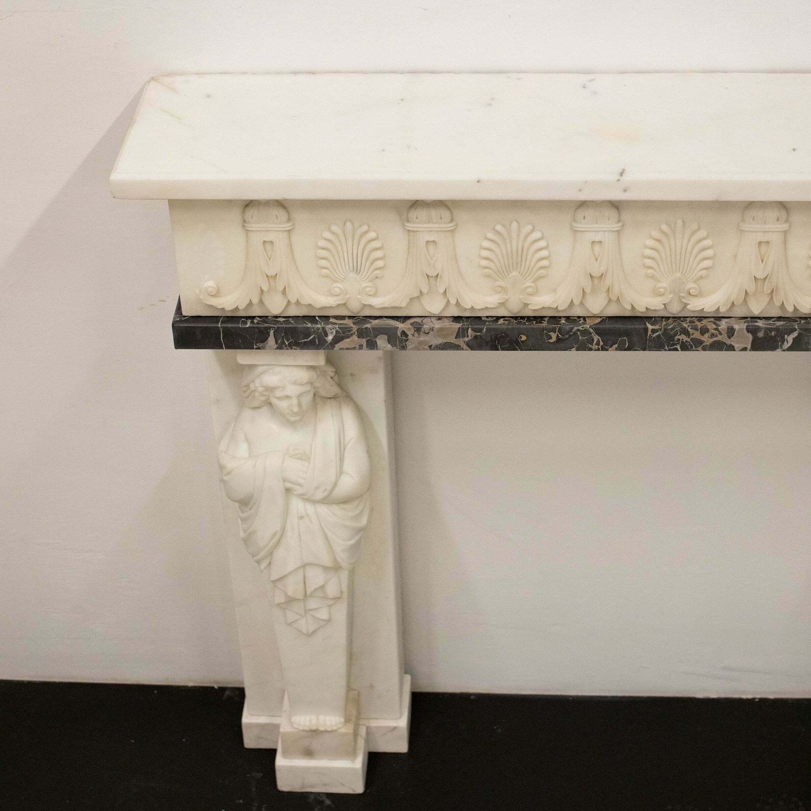 Antique Greek Revival Statuary Marble Fireplace photo Home Fixtures