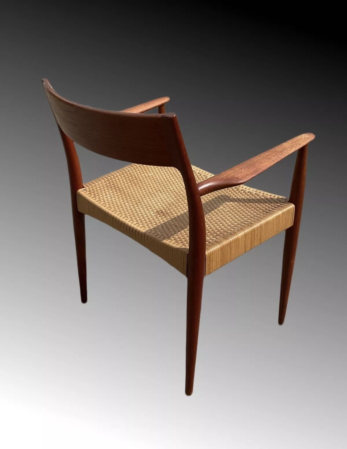 Danish Modern Chair By Enjar Larsen & Bender Madsen For Willy Beck, Mid Century Style photo for sale