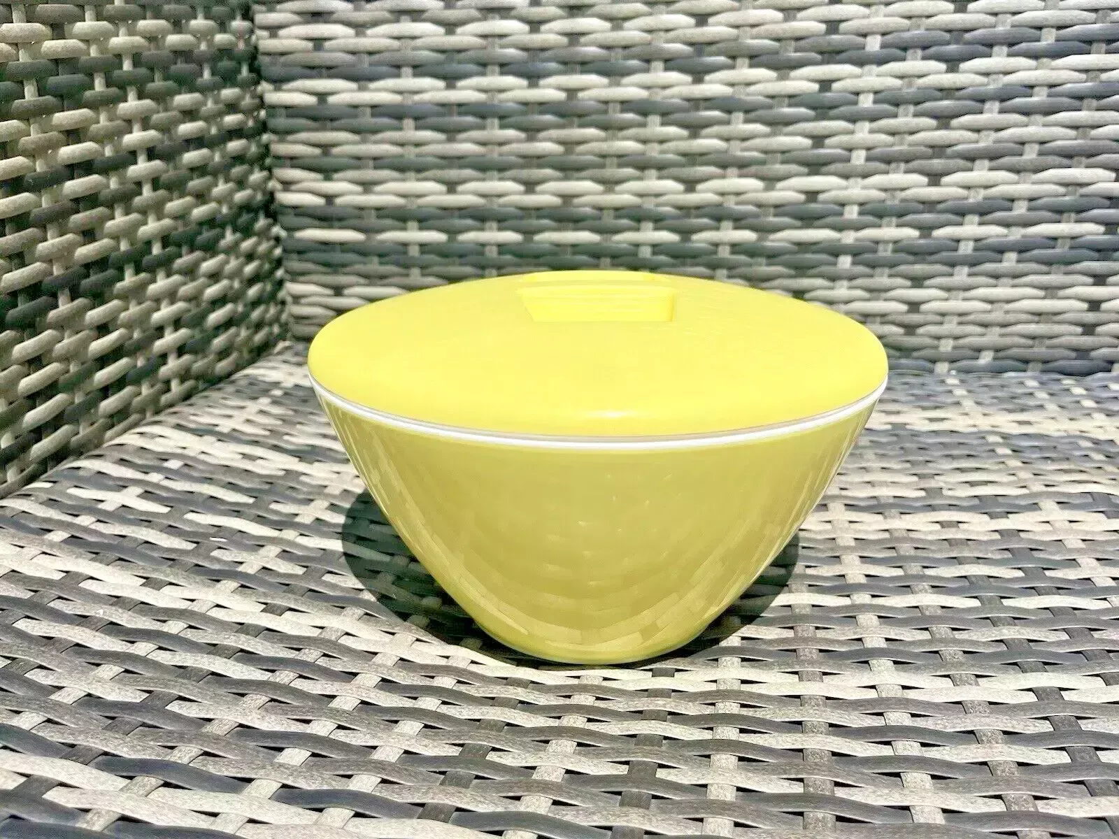 55.0 Vintage Retro 70's Canary Yellow Plastic Ufo Ice Bucket Cocktail Bar Accessory photo