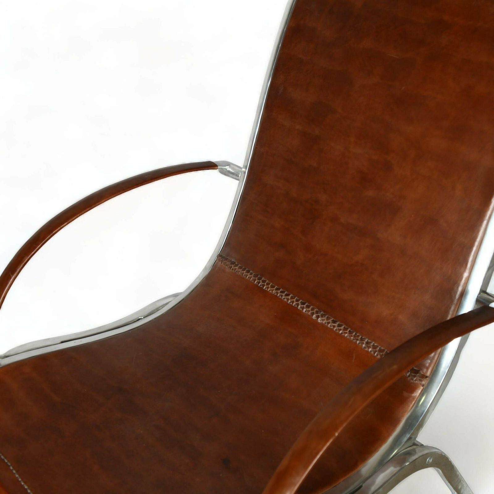A Pair Of Midcentury Brown Leather Armchairs photo 3250.0