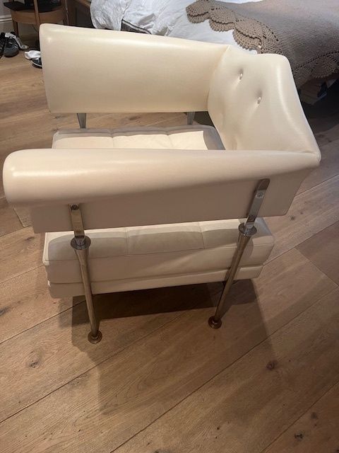 Poltrona Frau Hydra Armchair Off White 01sc Leather photo for sale