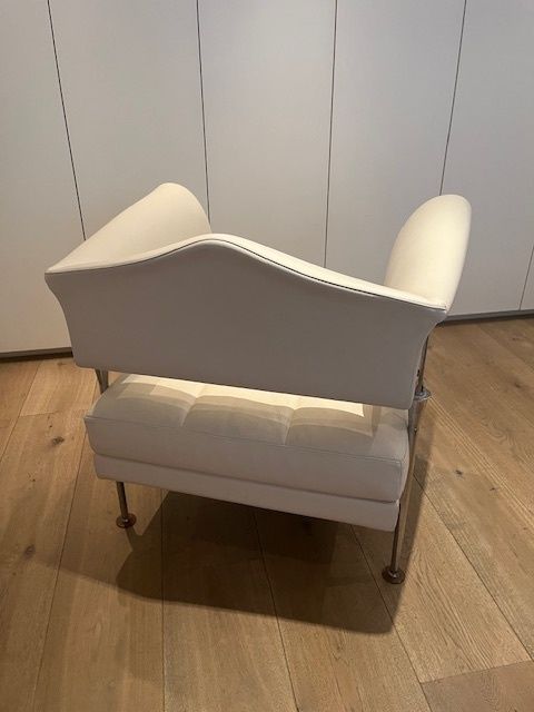 Poltrona Frau Hydra Armchair Off White 01sc Leather photo Furniture