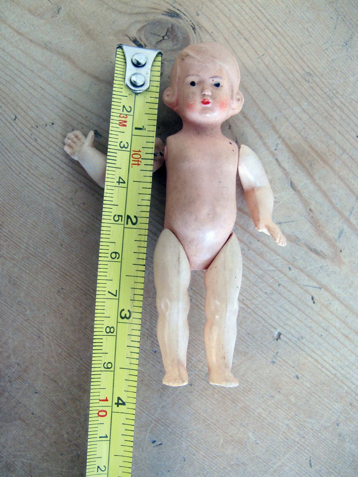 Celluloid Schildkröt Doll 3.5 Inches Tall, Turtle Brand. German Jointed Celluloid Doll photo vinterior