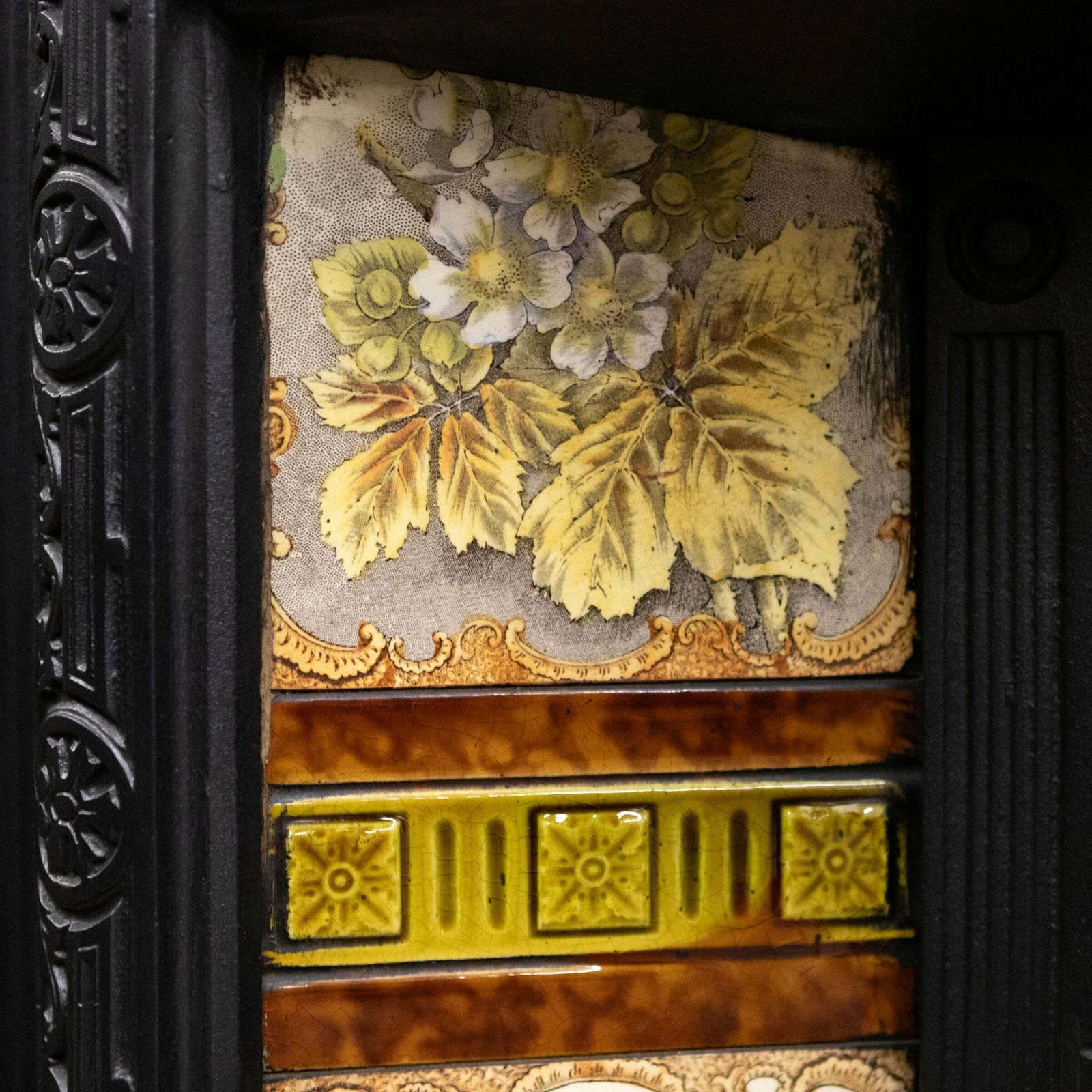 Antique Victorian Tiled Fireplace Insert photo furniture