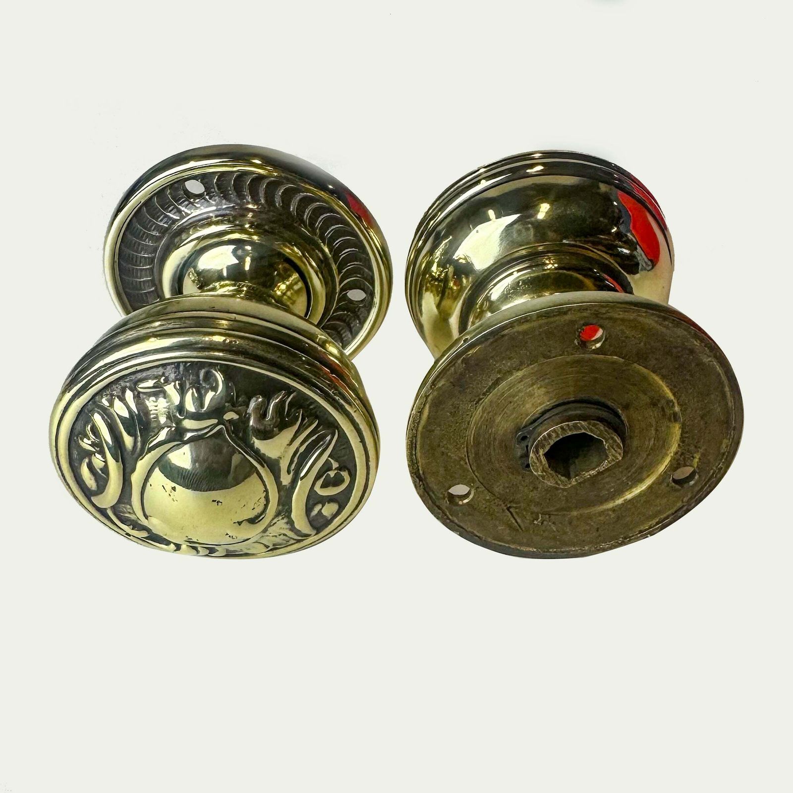 Art Nouveau Brass Door Pull Handles | Set Of 8 photo vinterior