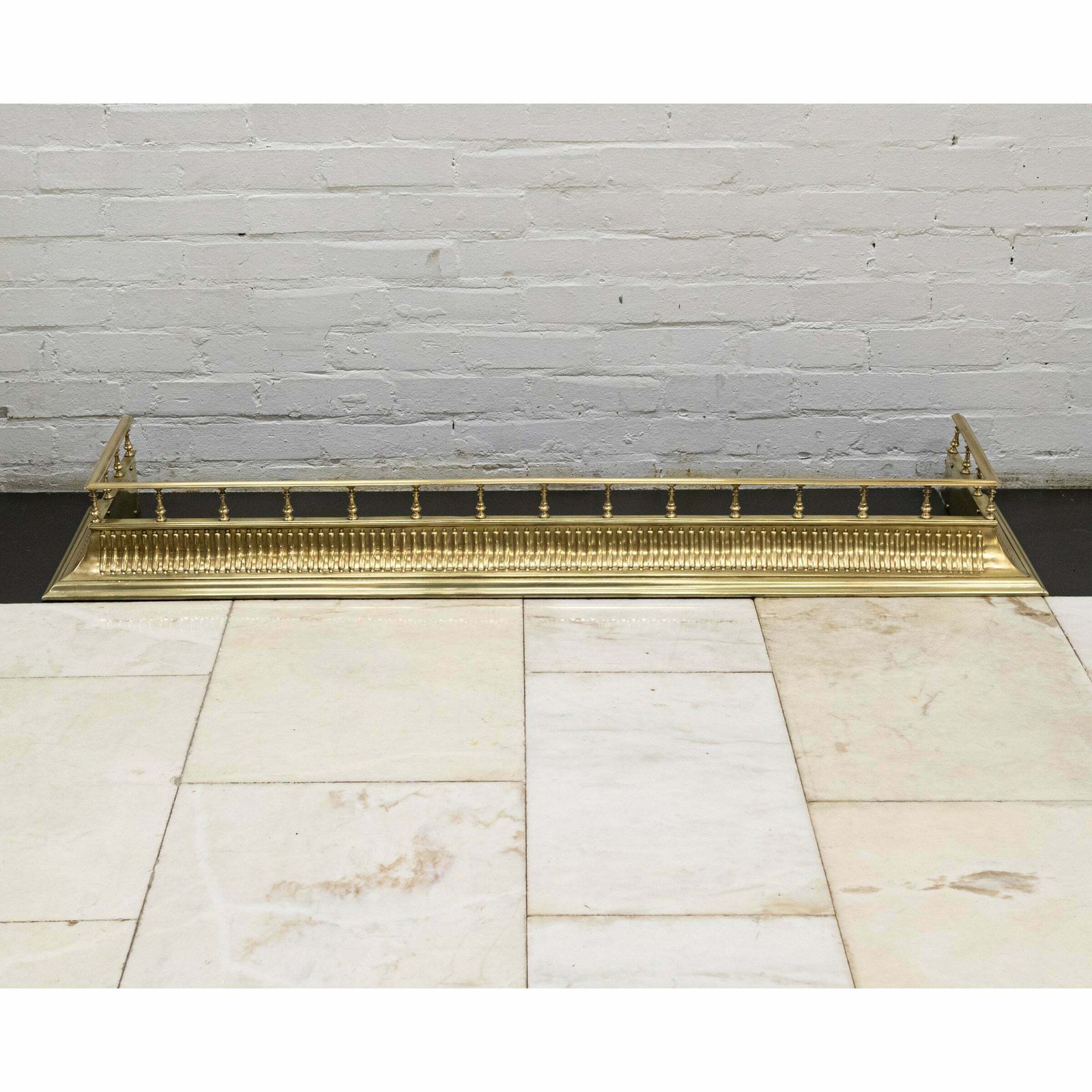 Antique Brass Fireplace Fender photo Home Fixtures