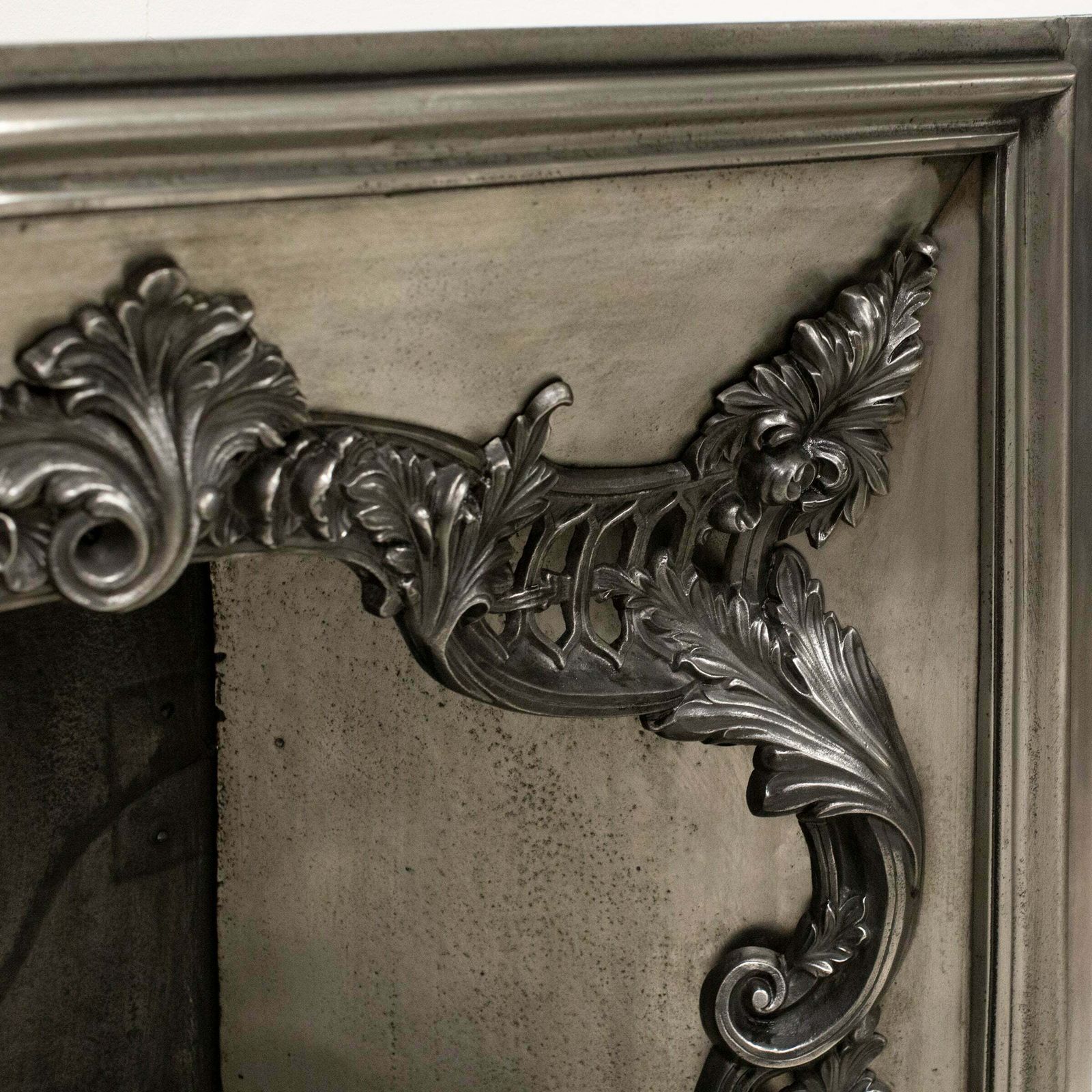 Antique Cast Iron Georgian Fireplace Insert photo vintage