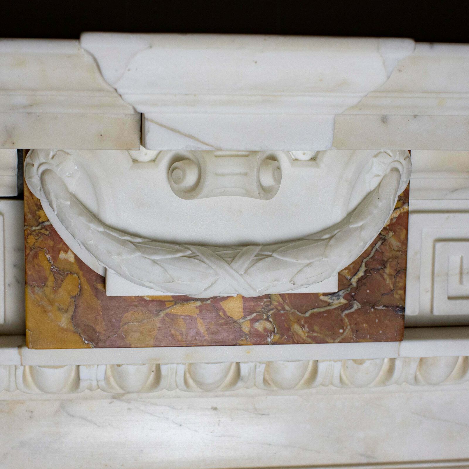 Antique Neo Classical Georgian Carrara & Sienna Marble Fireplace Surround photo 12000.0