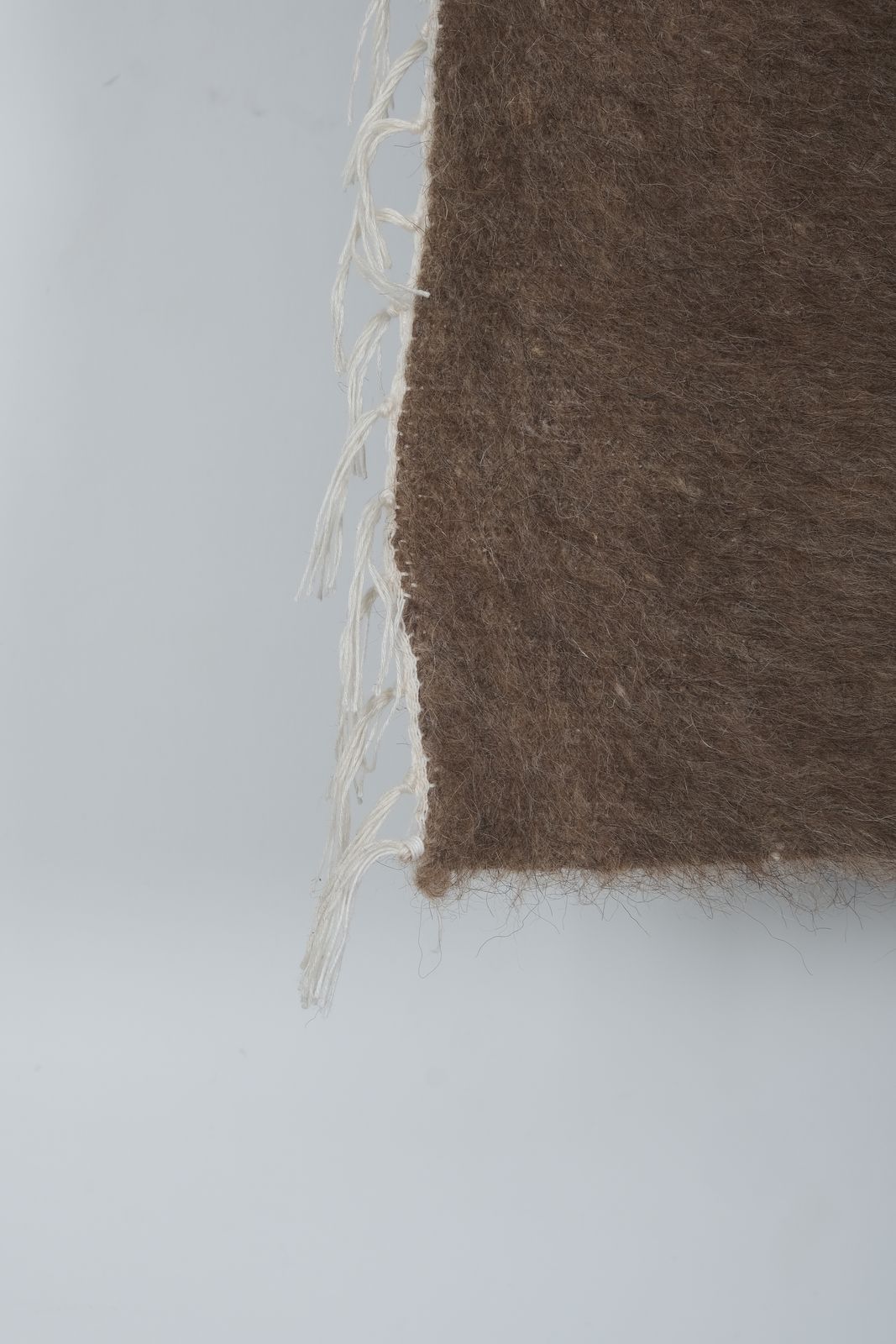 Vintage Brown Camel Hair Blanket Kilim Rug 5'5'' X 7'1'' photo Textiles