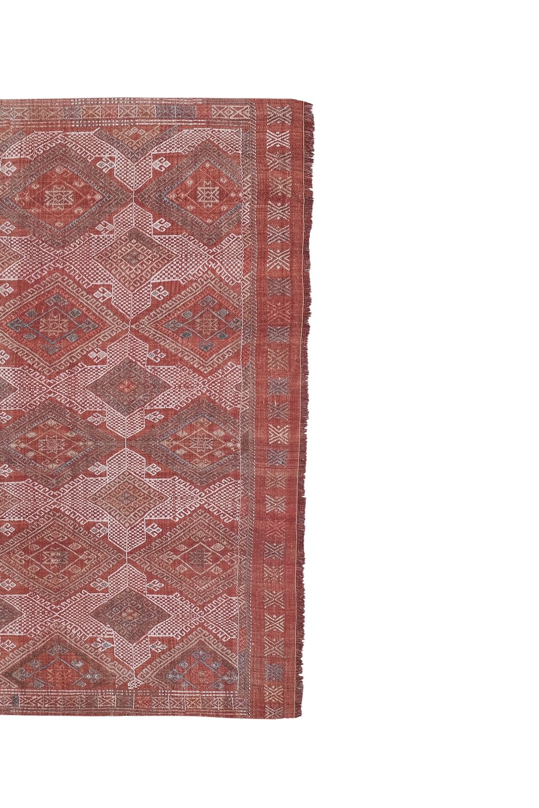 700.0 Vintage Geometric Turkish Jajim Rug 5' X 6'9'' photo