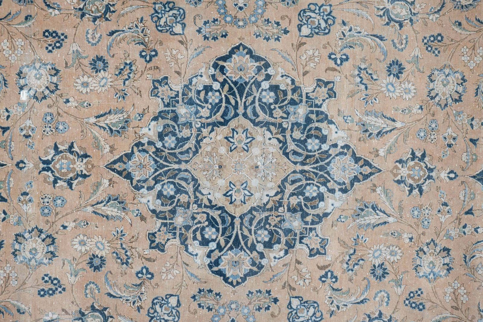 Vintage Handknotted Oversize Blue Turkish Rug photo for sale