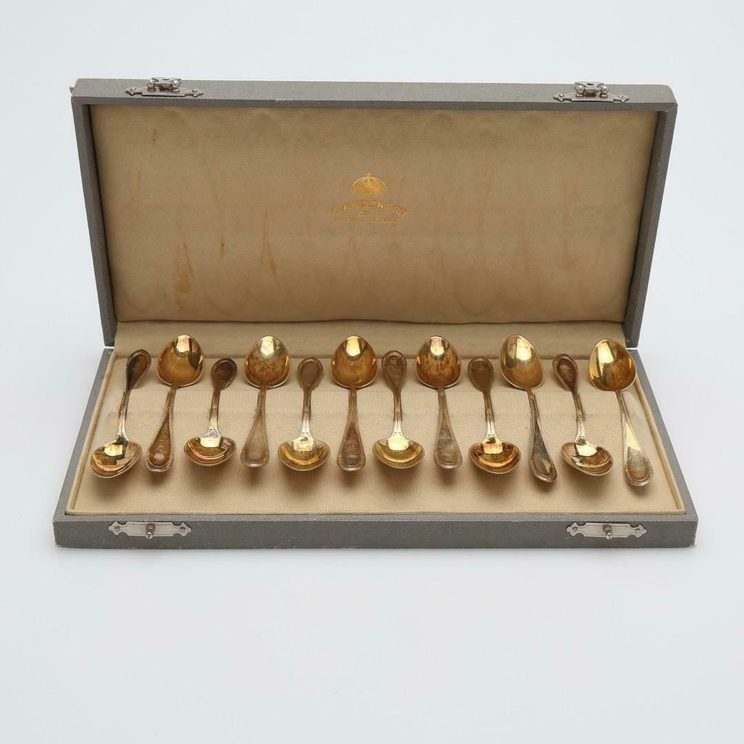 photo vinterior Exclusive Tea Coffee Spoons, 47 Pcs. Sterling Silver & Rare Collection 4 Set Box