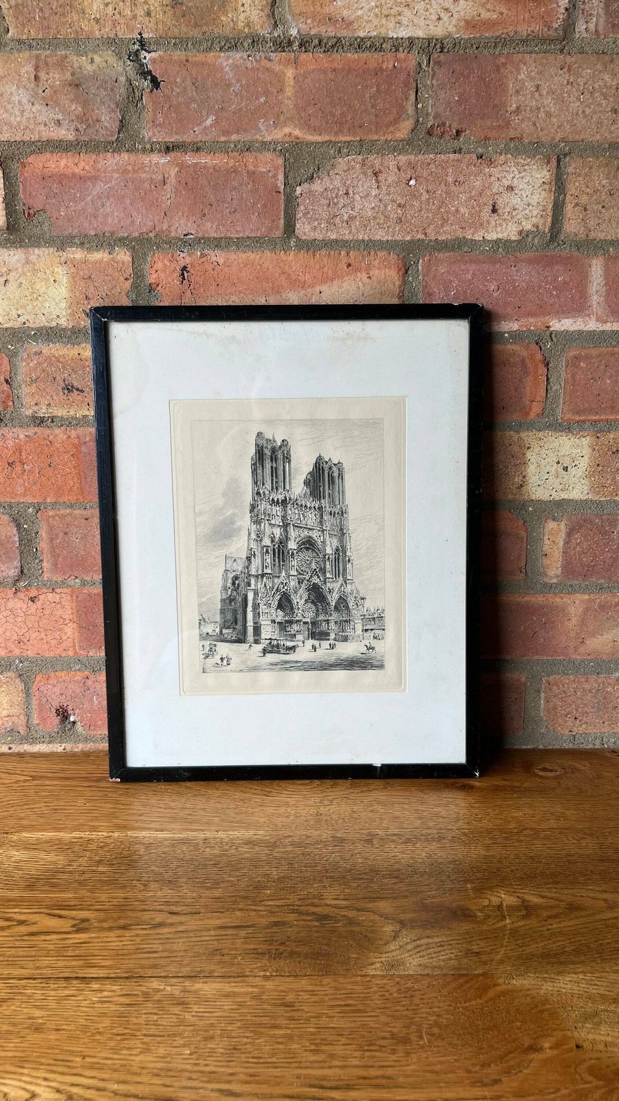 1883 Etching Of The Cathedral Of Notre Dame Of Reims By Henri Toussaint
