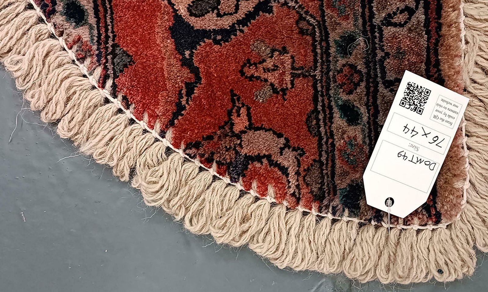 Handmade Rug Doormat Oriental Rug Semi Circular Interior Carpet Mat Entrance Way photo vinterior