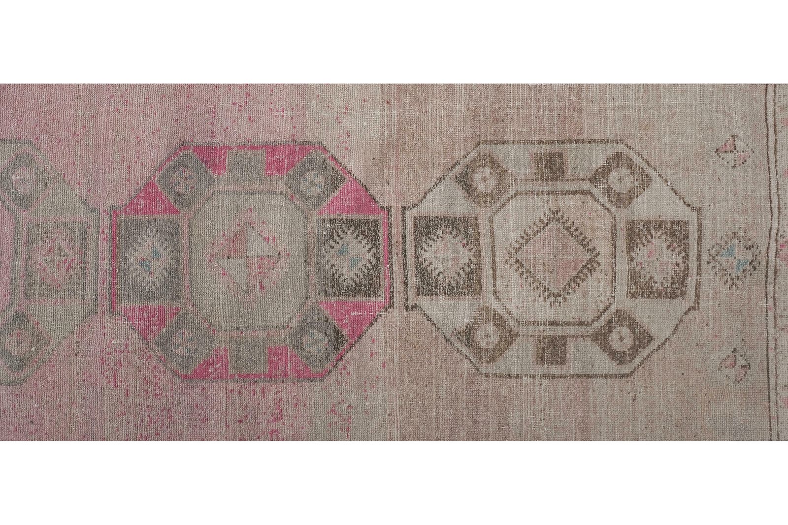 1960s Distressed Extra Long Turkish Runner Rug   Stair Carpet 2'6'' X 24'1'' photo vinterior