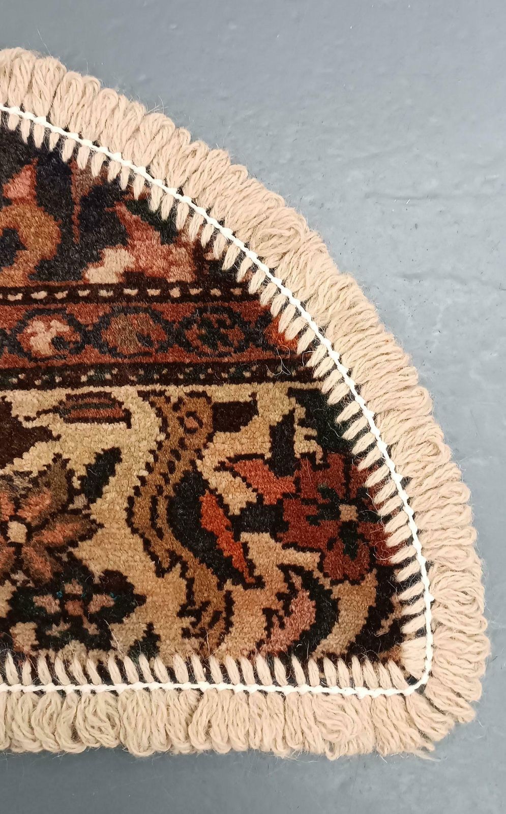 Handmade Rug Doormat Oriental Rug Semi Circular Interior Carpet Mat Entrance Way photo furniture
