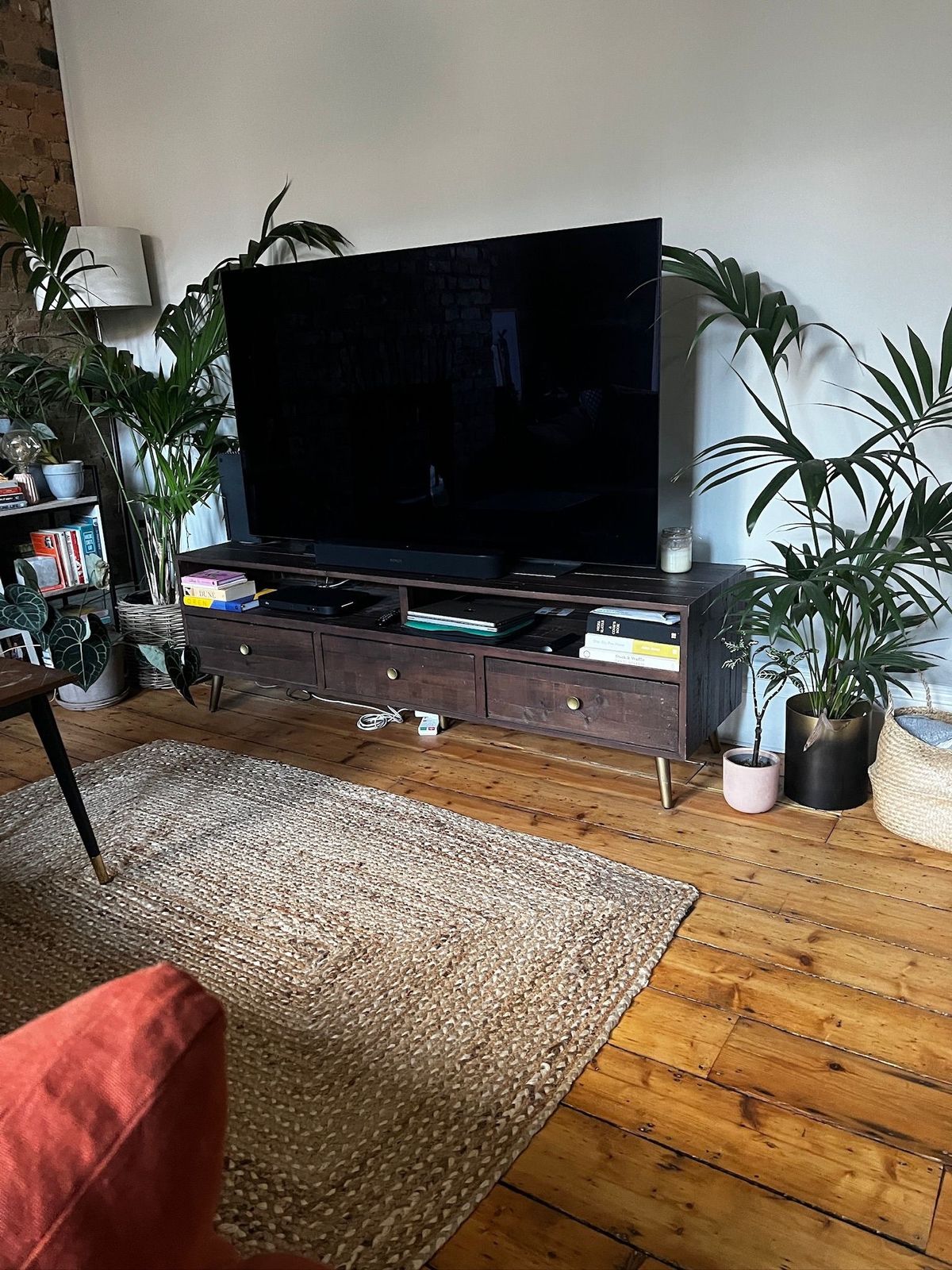 Barker And Stonehouse Modi Reclaimed 3 Drawer Tv Bench